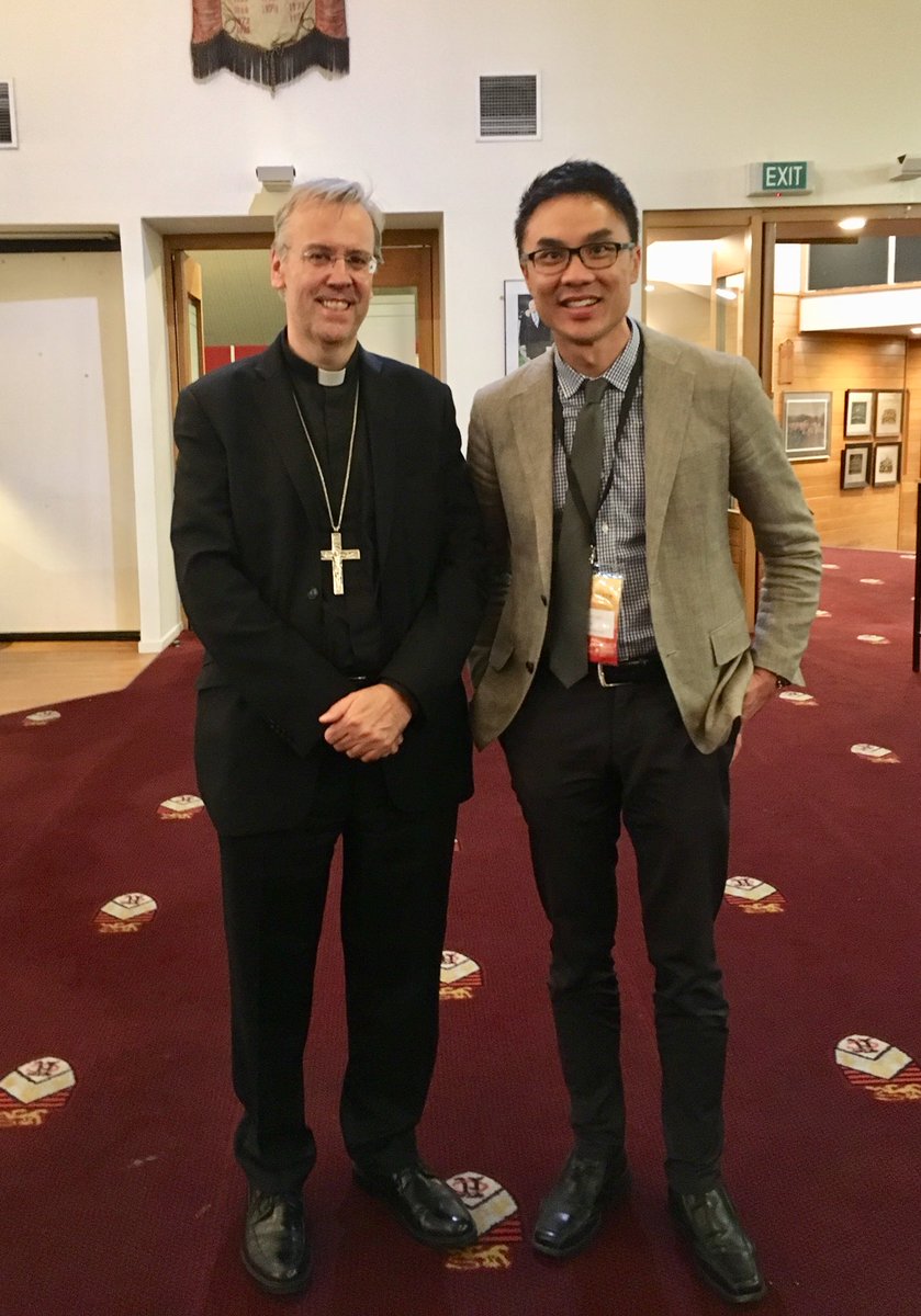 DanielAngRC's tweet photo. Wonderful to catch up with Bishop Nicholas Hudson in Christchurch, to relive some memories of #Proclaim2016 and times since. A man of great insight and serene joy. https://t.co/2n9eFaJfBE