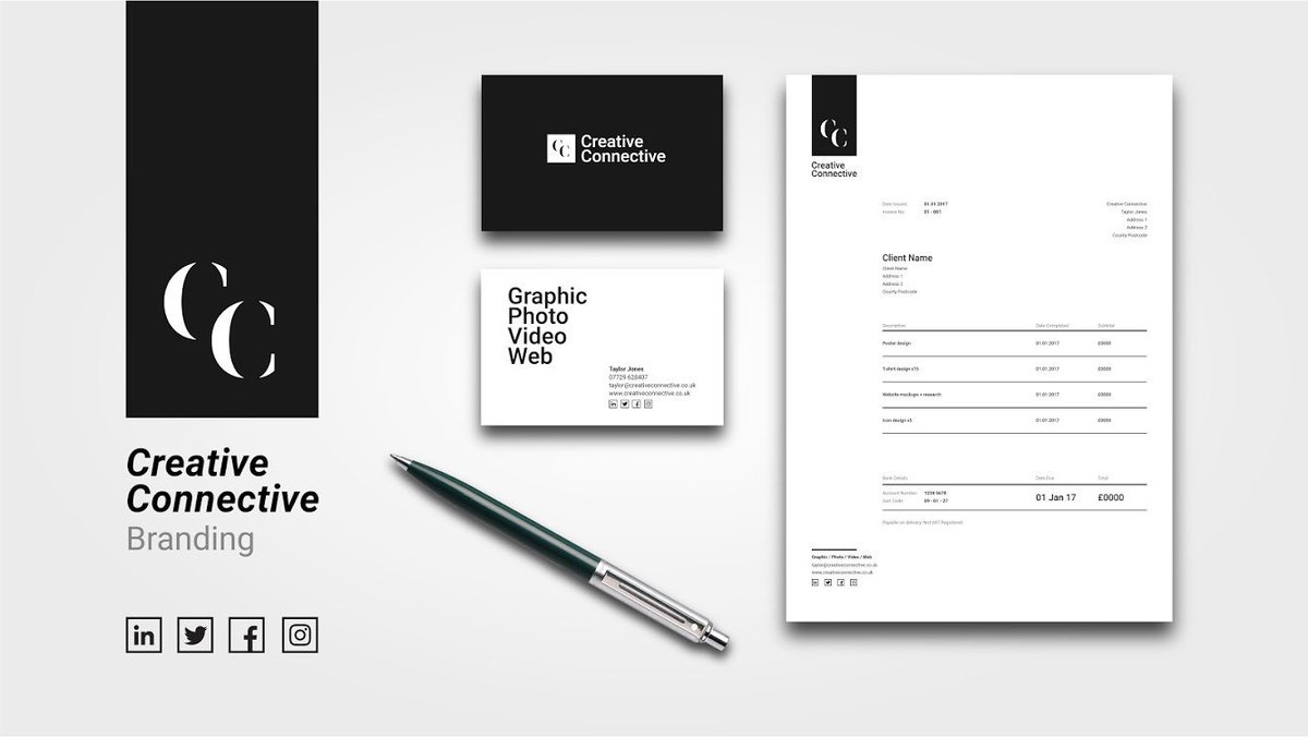 TJonesDesigner's tweet photo. All-new branding for Creative Connective! ✍🏼 website under construction #Branding #Design #Marketing #Logo #Minimalist https://t.co/ZmuyDED9FL