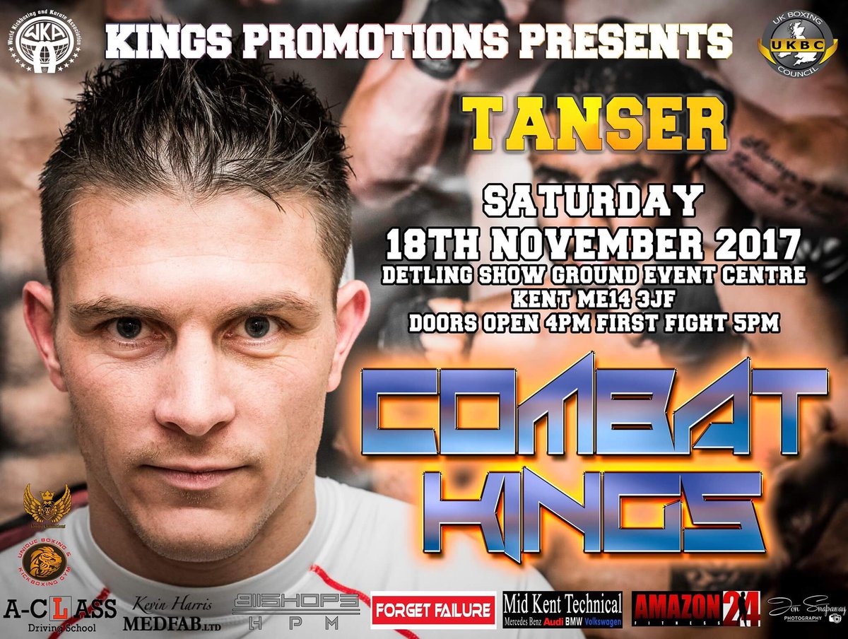 KingsPromoKent's tweet photo. Count down begins 🥊🥊 #sponsored by #A-ClassDrivingSchool #backurfighter @matt1unique @JonSnapaway #Maidstone #kent #win #wka https://t.co/RoenNSAtAW