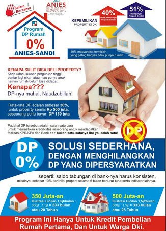 GunRomli's tweet photo. Hanya mau mengingatkan, ini brosur kampanye Anies Sandi Rumah DP 0, apakah tampak Rumah Lapis atau Rusunawa Tua? 😆 https://t.co/Wop0cez5ZL