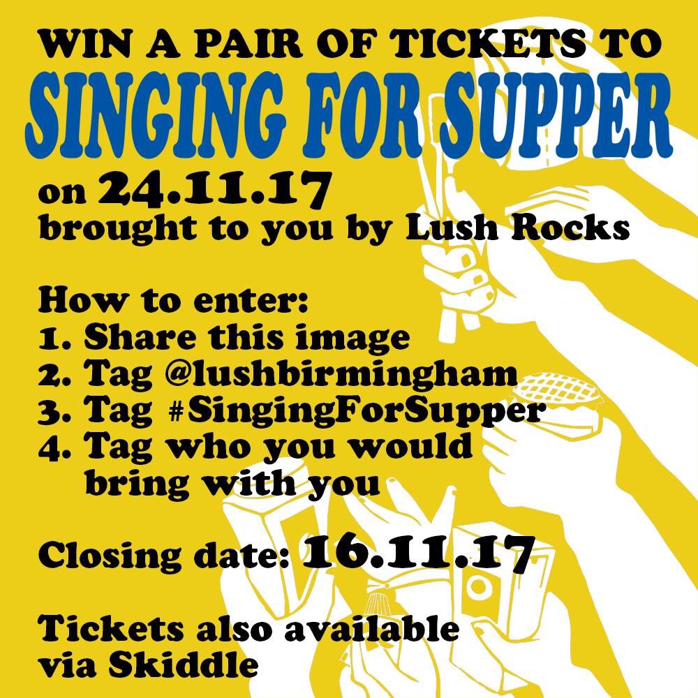 Our live music event, Singing For Supper, is on 24th November! Enter our Instagram competition for two tickets! instagram.com/p/BbPcdpGH2BV/