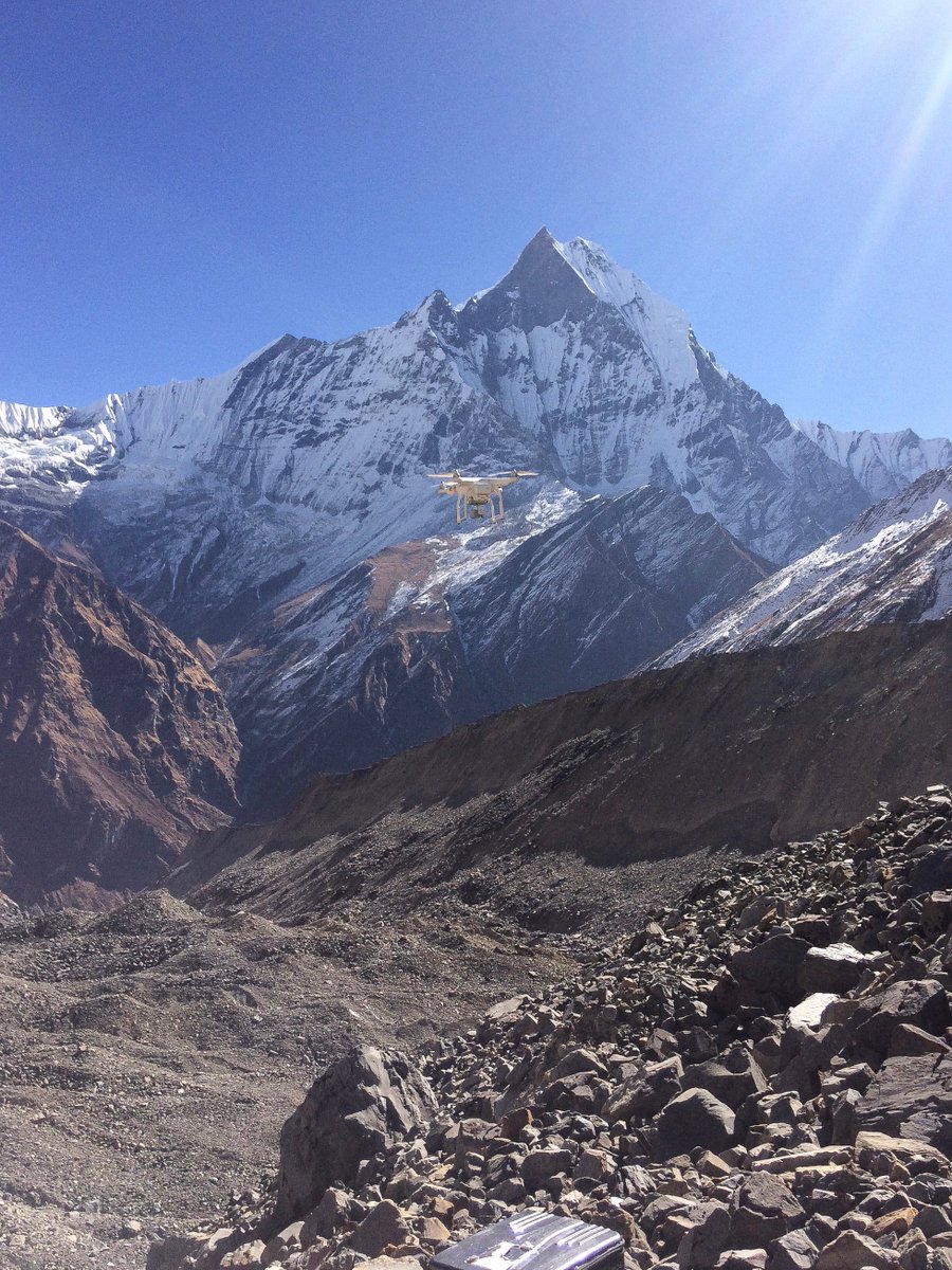 UAV photogrammetry of the debris-covered surface of Annapurna South Glacier #nocrashesyet <a href="/NCLPhysGeog/">NCL Physical Geog</a> <a href="/Rock_Avalanches/">Stuart Dunning rockavalanches.bsky.social</a>