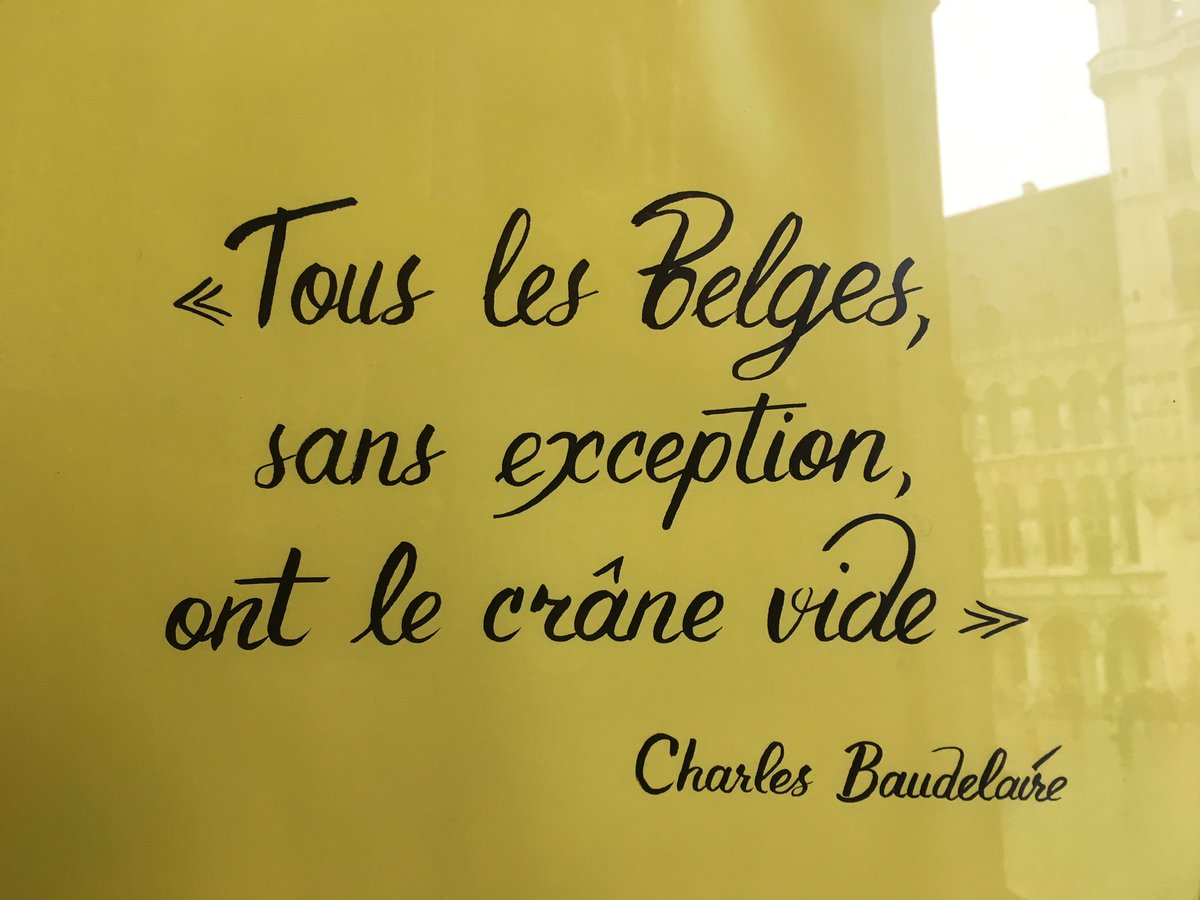 PreuxArchibald's tweet photo. Always kind my dear friend Baudelaire about Belgian people #museomix #museomixbe #baudelaire #exhibition #innovation @VilleBruxelles @MuseomixBE @bxl_culture https://t.co/8C5QJe8wkX
