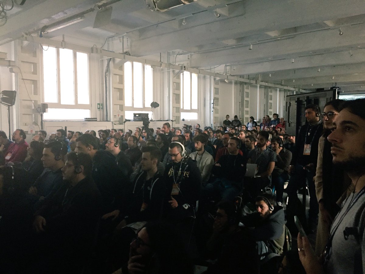 CodemotionWorld's tweet image. Full rooms with super engaged audience for all the speeches of this edition of #Codemotion Milan