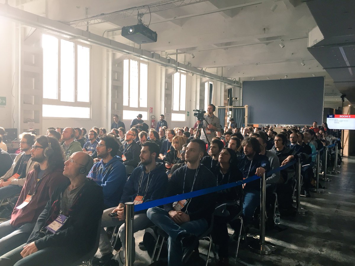 CodemotionWorld's tweet image. Full rooms with super engaged audience for all the speeches of this edition of #Codemotion Milan