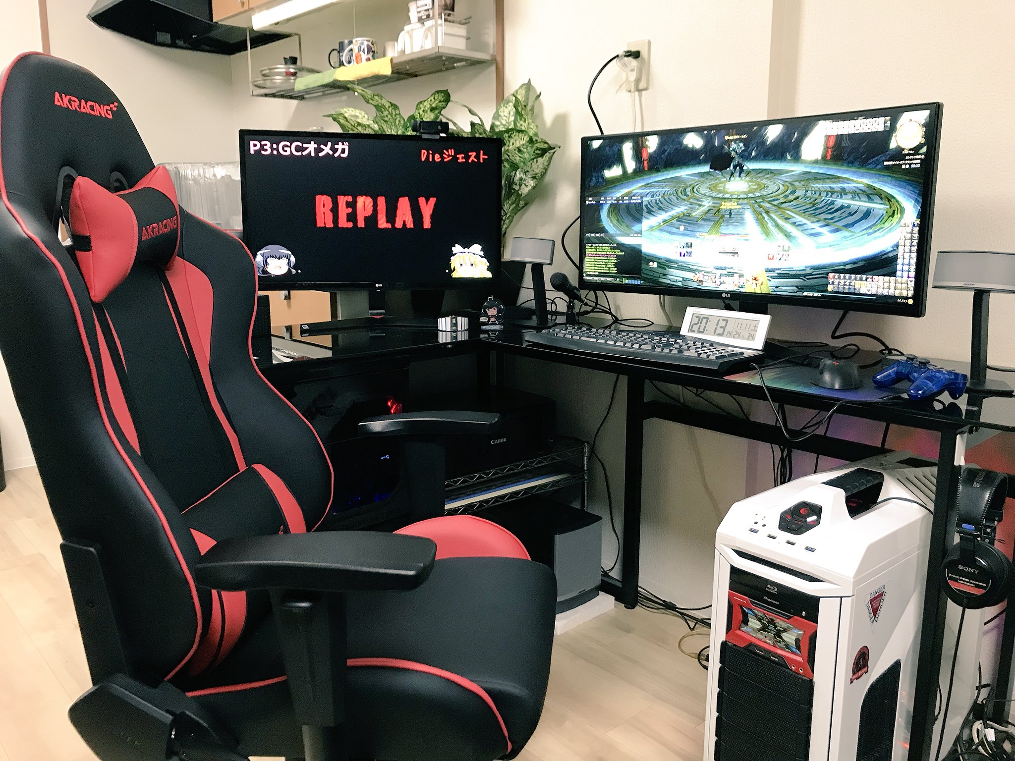 ぴょんたっく Pc周りをいろいろ新調しました メインモニターは34インチウルトラワイド サブに27インチで グラボはgtx1070 椅子も新調 Ff14 プレイ環境 T Co Iani9nm6t3 Twitter