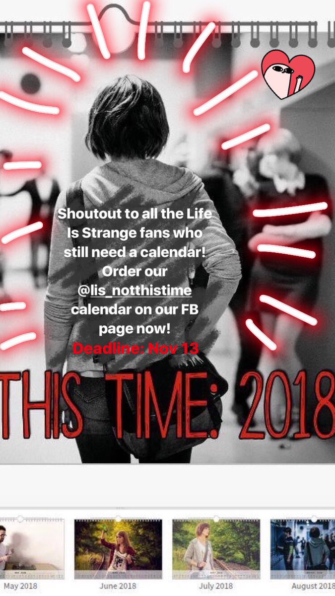 LiS_NotThisTime's tweet photo. You can still order our @LiS_NotThisTime calendar for 2018! What are you waiting for? 😉 

There's an overview of all the pictures on our FB page: https://t.co/SGq0ElhxUE

Current deadline is Nov 13! Be quick!! 🦋 https://t.co/uxfsLXQJbw