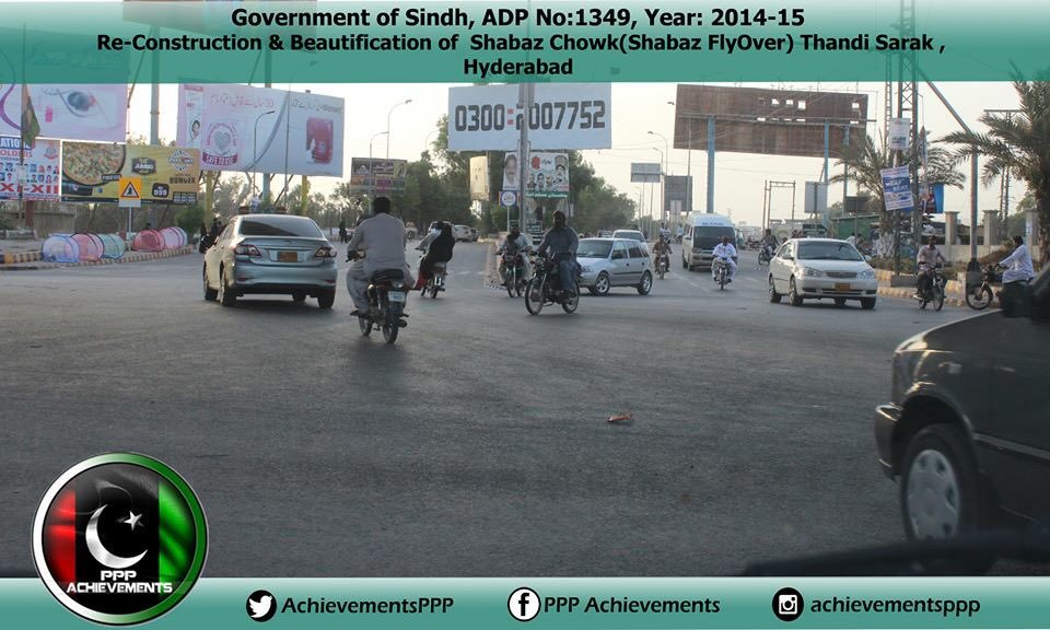 Munwar_Kaleri's tweet photo. #Hyderabad Beautification & development of ShahBaz Chowck (ShahBaz Flyover) Thandi Sarak Hyderabad #GoS #ADP2014-15 #SabSayAagaySindh https://t.co/1N3DX5j3UX