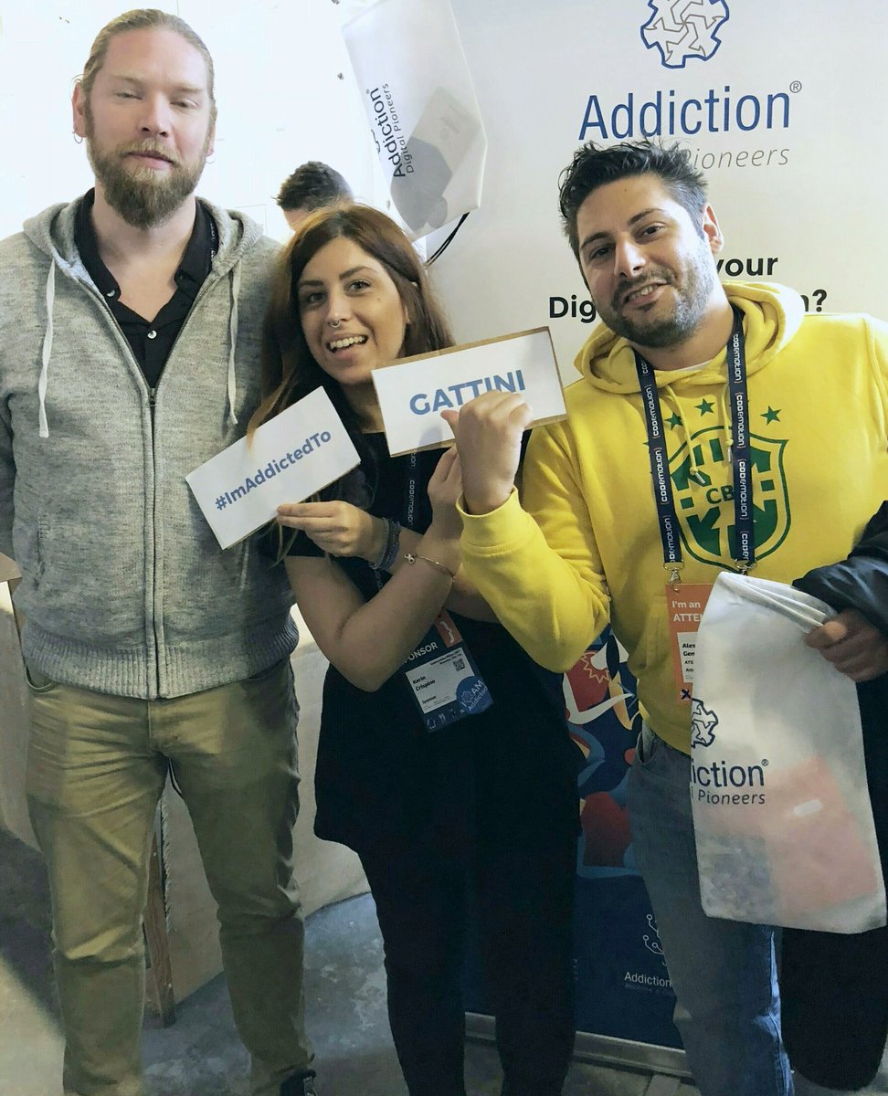 Addictiondp's tweet image. E tu a cosa sei #ImAddictedto? Scoprilo al nostro desk a #Codemotion! Ti aspettiamooo