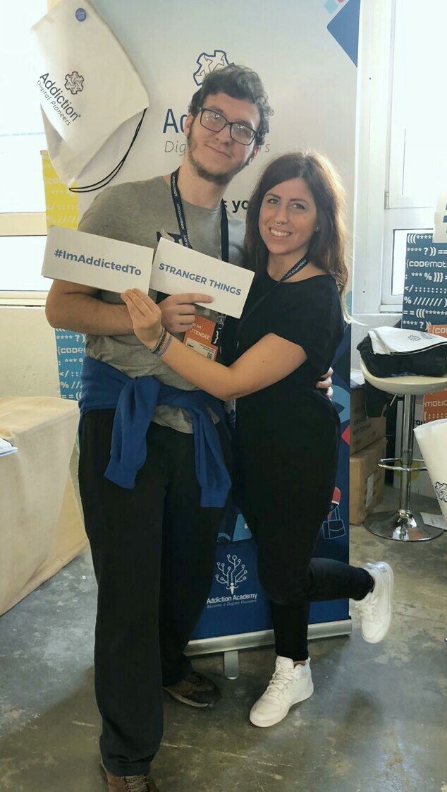 Addictiondp's tweet image. E tu a cosa sei #ImAddictedto? Scoprilo al nostro desk a #Codemotion! Ti aspettiamooo