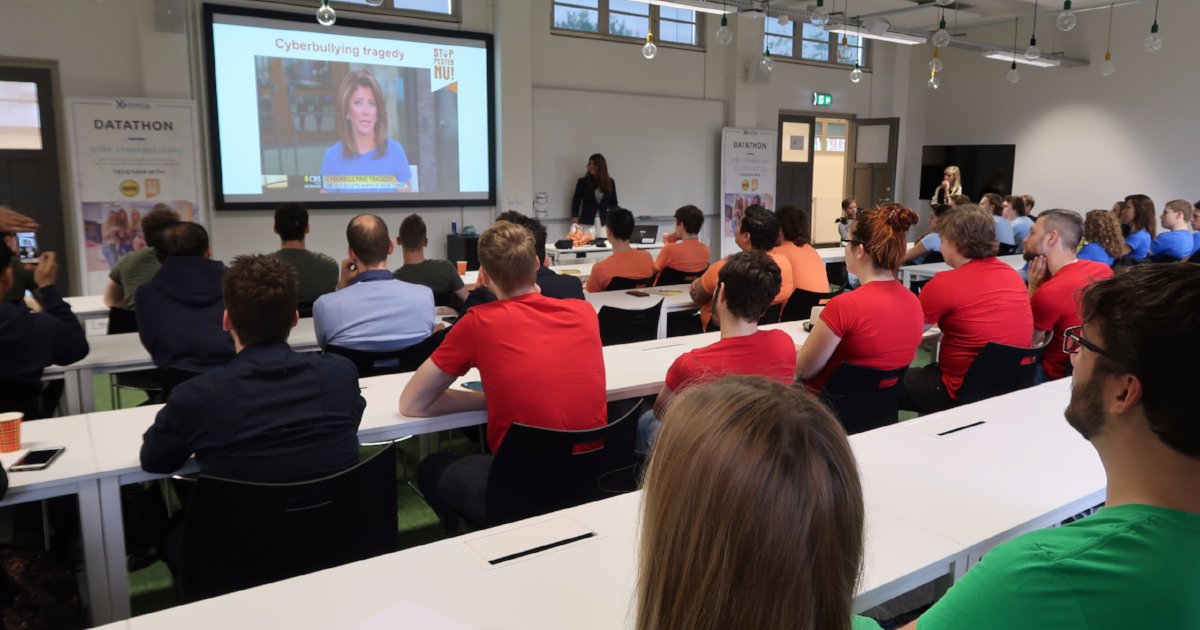 Xomnia_BV's tweet photo. We have lift off! Stop Cyberbullying in 24h. Good luck teams! #XomniaDatathon Together with @ARAG_nl and @stoppestennu https://t.co/zVyrhuPu66