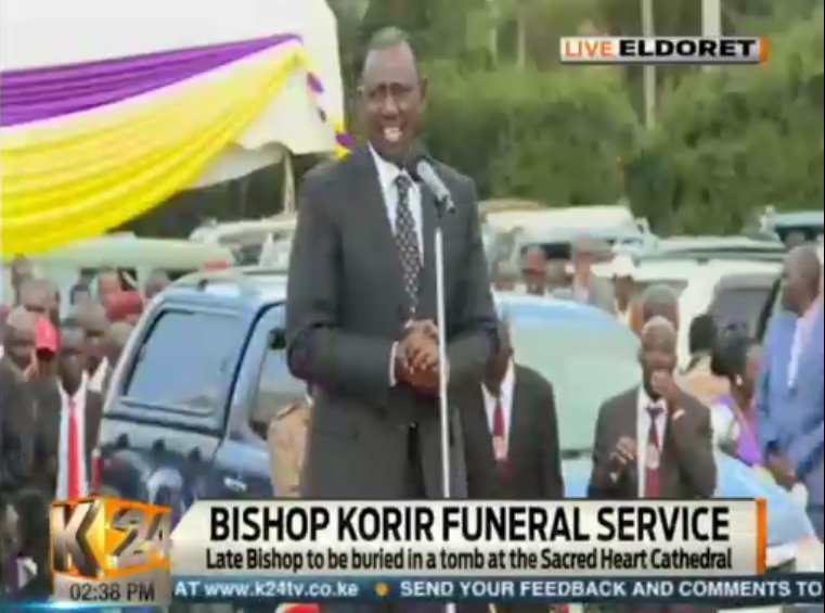 'DP William Ruto: Bishop alikuwa mshauri kwetu sisi viongozi na mpatanishi wa wananchi wa Kenya #BishopKorir '