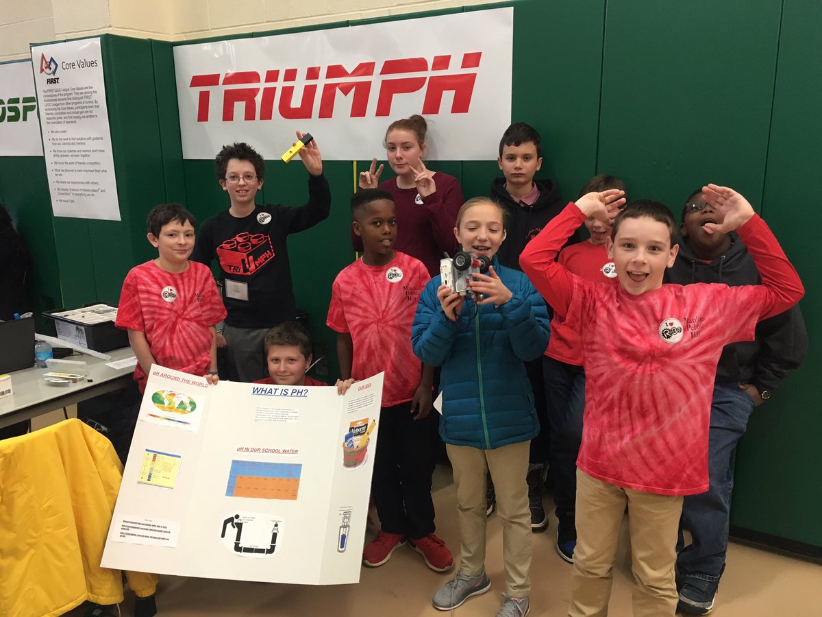 RyanZlomek's tweet photo. Hanging at the @cayboces for TriuMPH's @firstlegoleague tournament today. They are working as a team and staying stoked as always. https://t.co/duEnWyB8C6