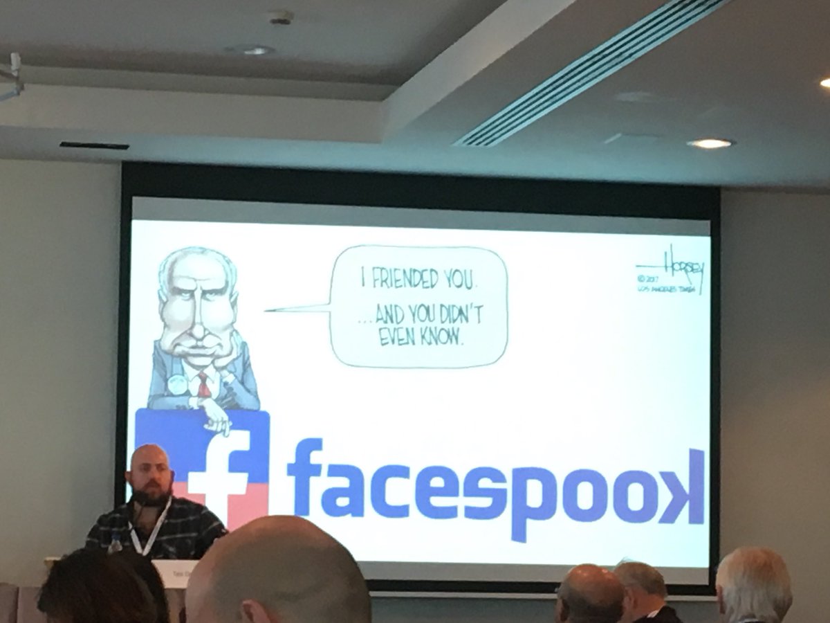 goodstein's tweet photo. @JosephTexDozier 1st speaker to talk about #fakenews at @IAPC_ORG honestly and looking inward at US policy as well as Russia. #iapc50 https://t.co/JbeAvl5GmV