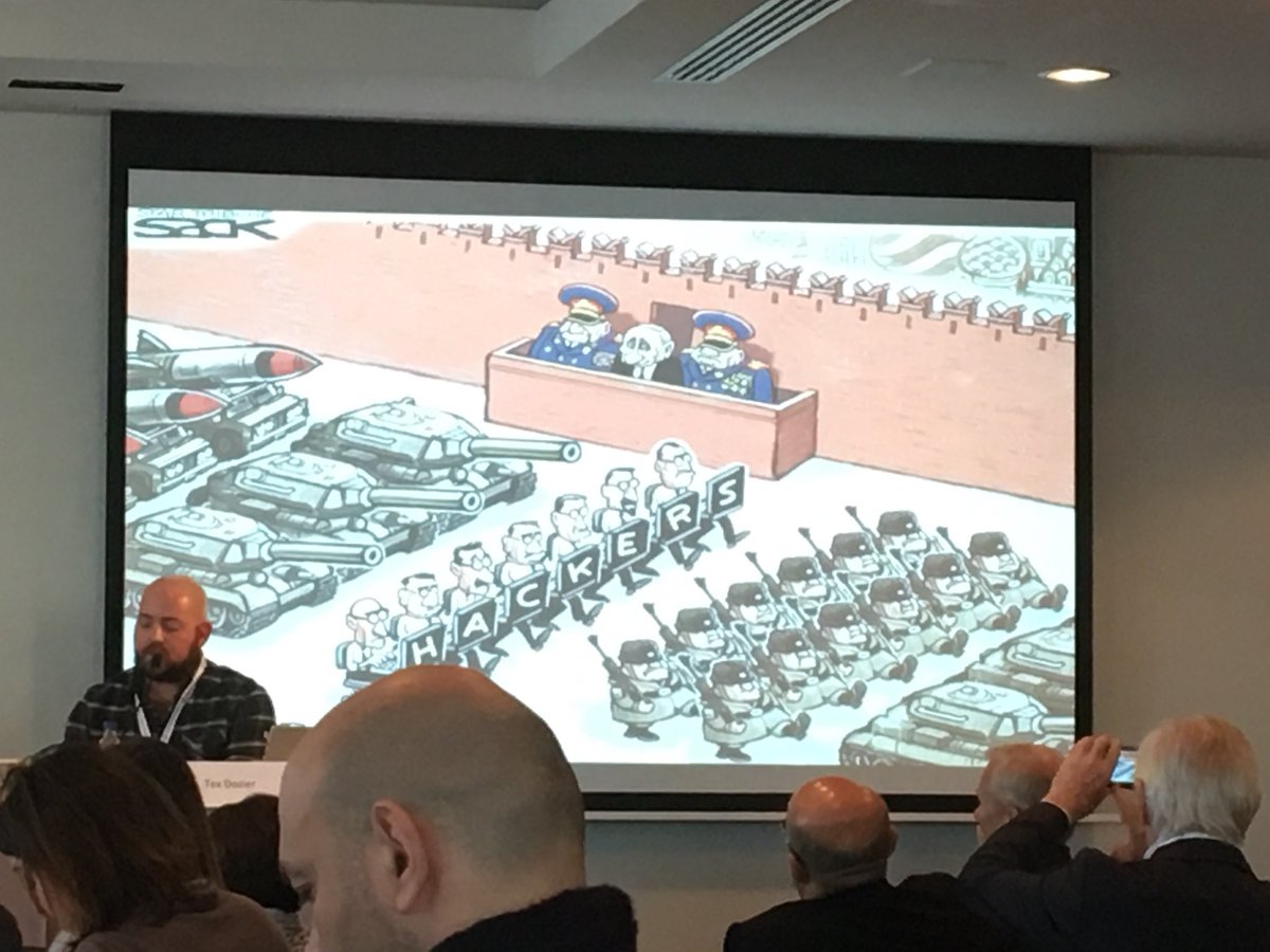 goodstein's tweet photo. @JosephTexDozier 1st speaker to talk about #fakenews at @IAPC_ORG honestly and looking inward at US policy as well as Russia. #iapc50 https://t.co/JbeAvl5GmV