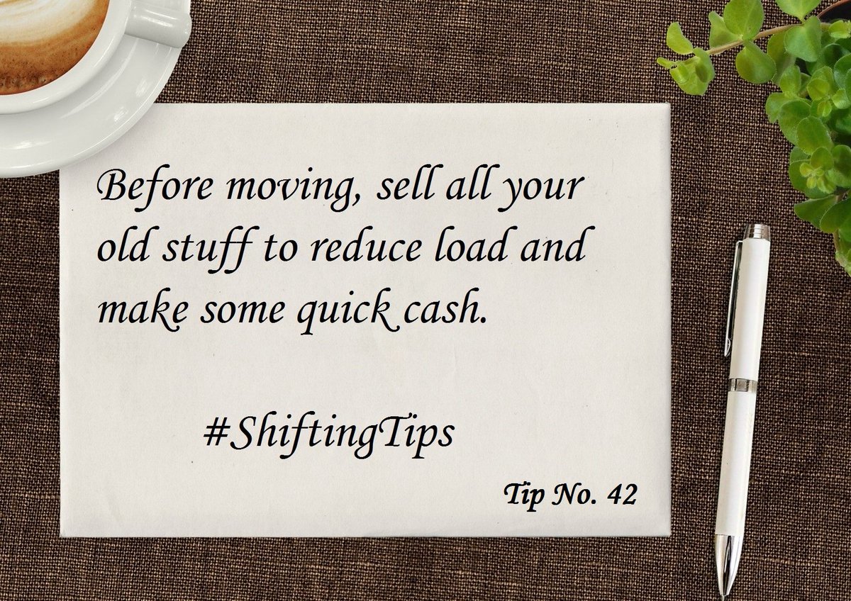 ShiftKarado's tweet image. #ShiftingTips No. 42 - Before #moving, #sell old stuff.