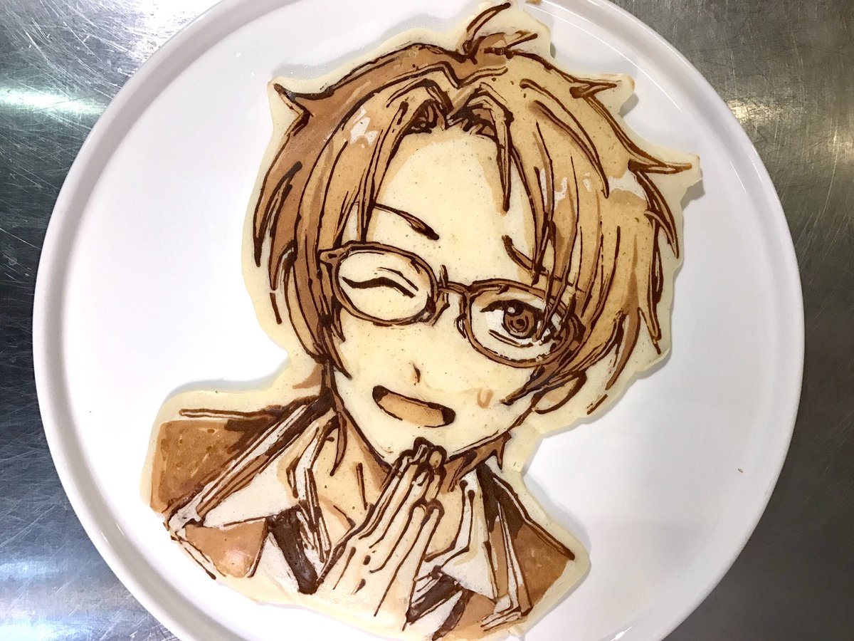 Laricetta99 パンケーキアートの作り方 あんさんぶるスターズ 遊木真 Yuuki Makoto あんスタ Pancakeart パンケーキアート