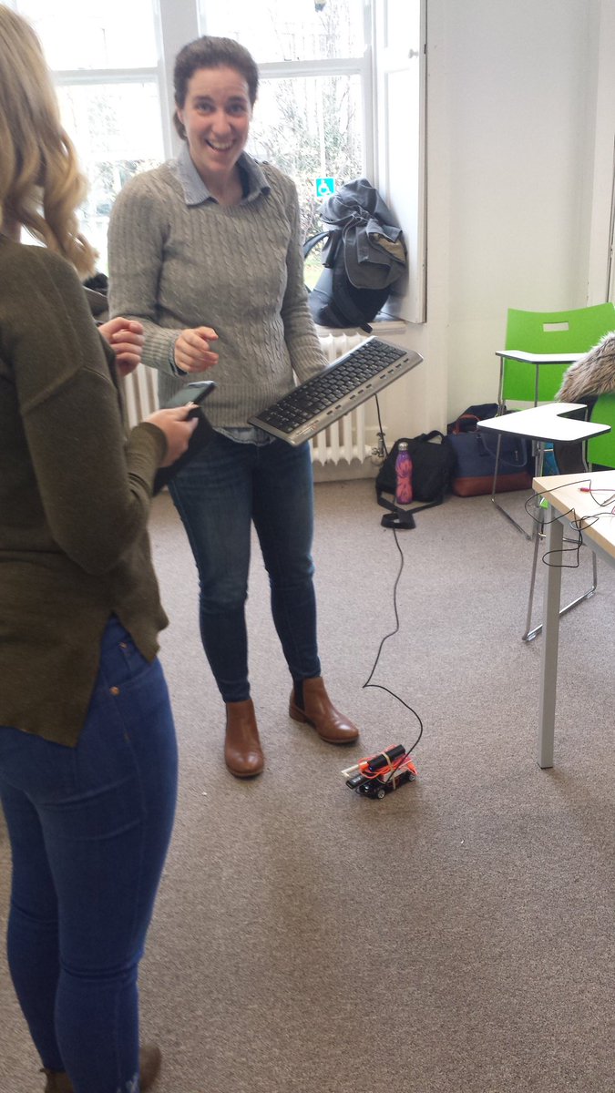 _conorgalvin's tweet photo. #PDES_CT @SchoolofEdUCD @UCDCompSci  and now for the Pi Rover obstacle course! :) https://t.co/A81NtrSsRk