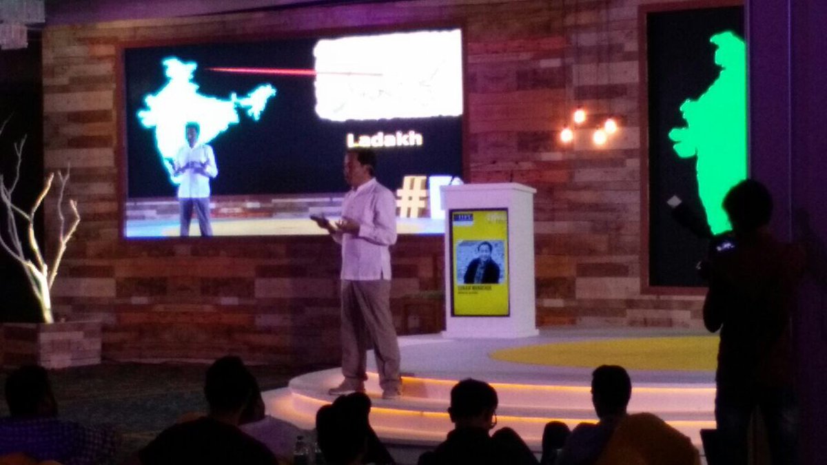 The_OSB's tweet photo. #TOSBSpeaker Sonam Wangchuk @Wangchuk66 on reforming #education at #Dive2017 @IIFLWEALTH. https://t.co/vbOon7p3sG