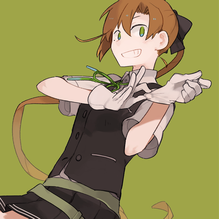 秋雲(艦これ) 「お題箱より。陽炎型制服の秋雲です。 」|グライダーのイラスト