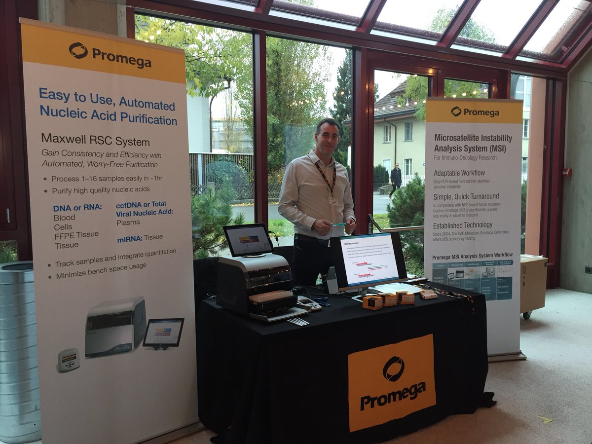 PromegaAG's tweet photo. Visit our booth at the swiss pathology meeting and we will present to you the Maxwell nucleic acid extraction system and the MSI analysis system (RUO)#SGPATH https://t.co/UzNwvAfmzh