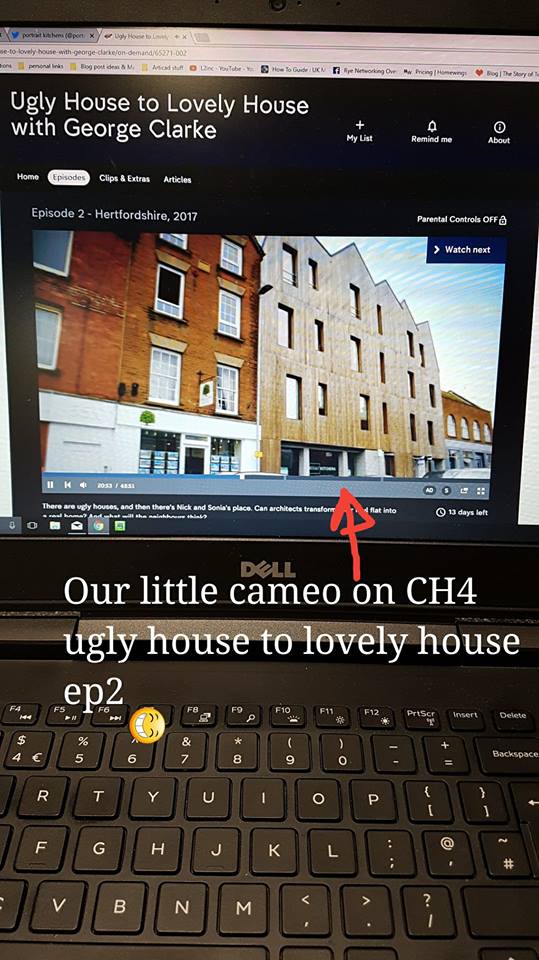 portraitkitchen's tweet photo. just spotted our cameo on ep2 of #uglyhouse to lovely house with @MrGeorgeClarke a passing shot of the showroom counts as a feature? Right? https://t.co/Rw3QRZW24I