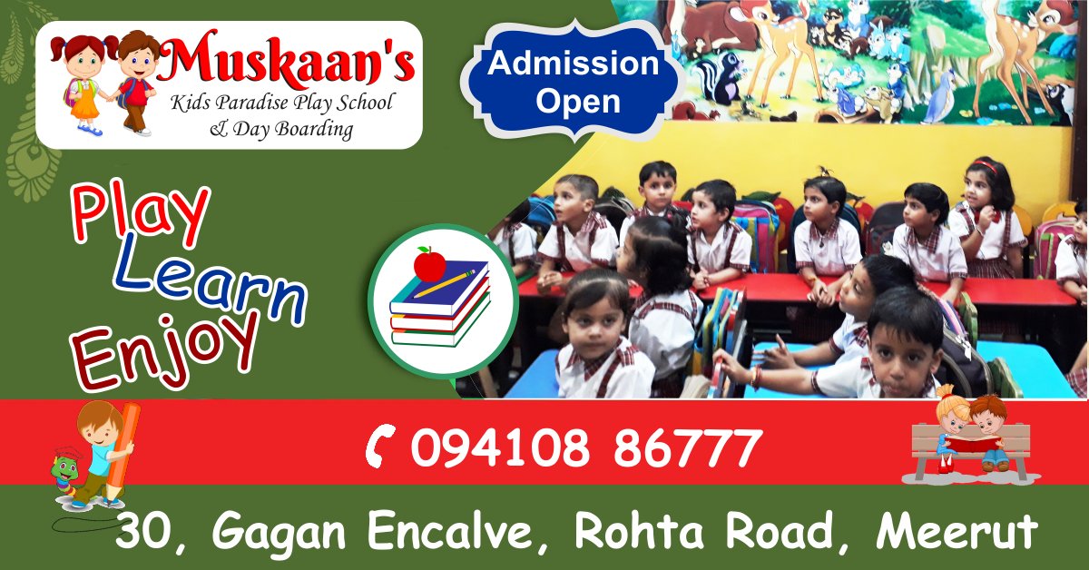BrandsofMeerut's tweet photo. https://t.co/u2VHKnneIY
Muskaan's #Kids Paradise #Play_School & #Day_Bording is best play school chain offering nurturing environment for kids.
for more info visit @ https://t.co/CpAXWL8wmh
for Query 📲 09410886777 https://t.co/uan5oTcHmO