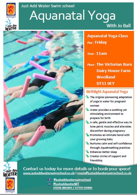 JustaddwaterMT's tweet photo. New Birthlight #aquanatalyoga @victorianbarn Fridays 11am Perfect relaxation for mums to be at any stage from 14 weeks. 
#birthlight #relaxing #soothing #stimulating @Dorsetmums @dorsethour https://t.co/VLPHz74wSz