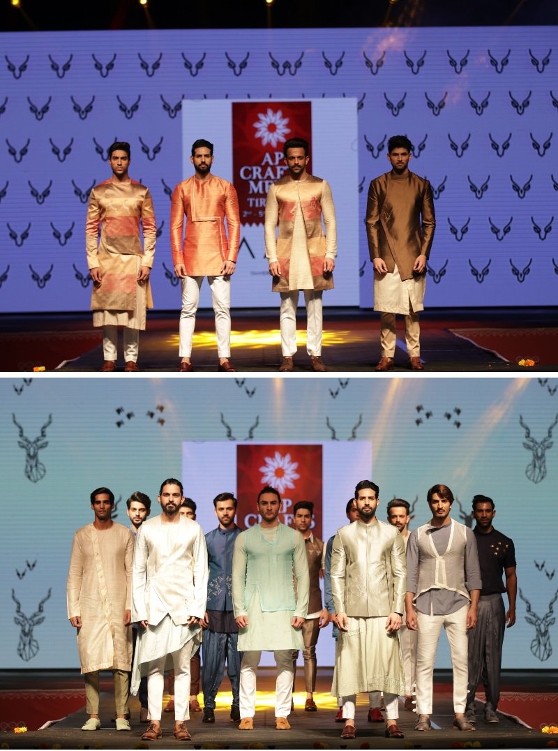 APCraftsMela's tweet photo. Day 2: #Handloom Designs by @raamzofficial at @APCraftsMela with Showstopper Actor #Prince in #Tirupati @Tourism_AP #APCraftsMela https://t.co/KBkeh6gR9R