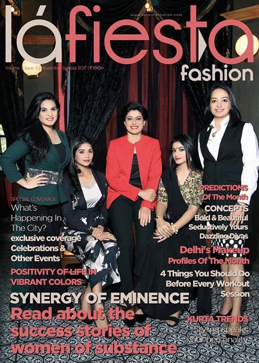 chopraanjum's tweet image. Sharing space with eminent ladies in La'fiesta Magazine