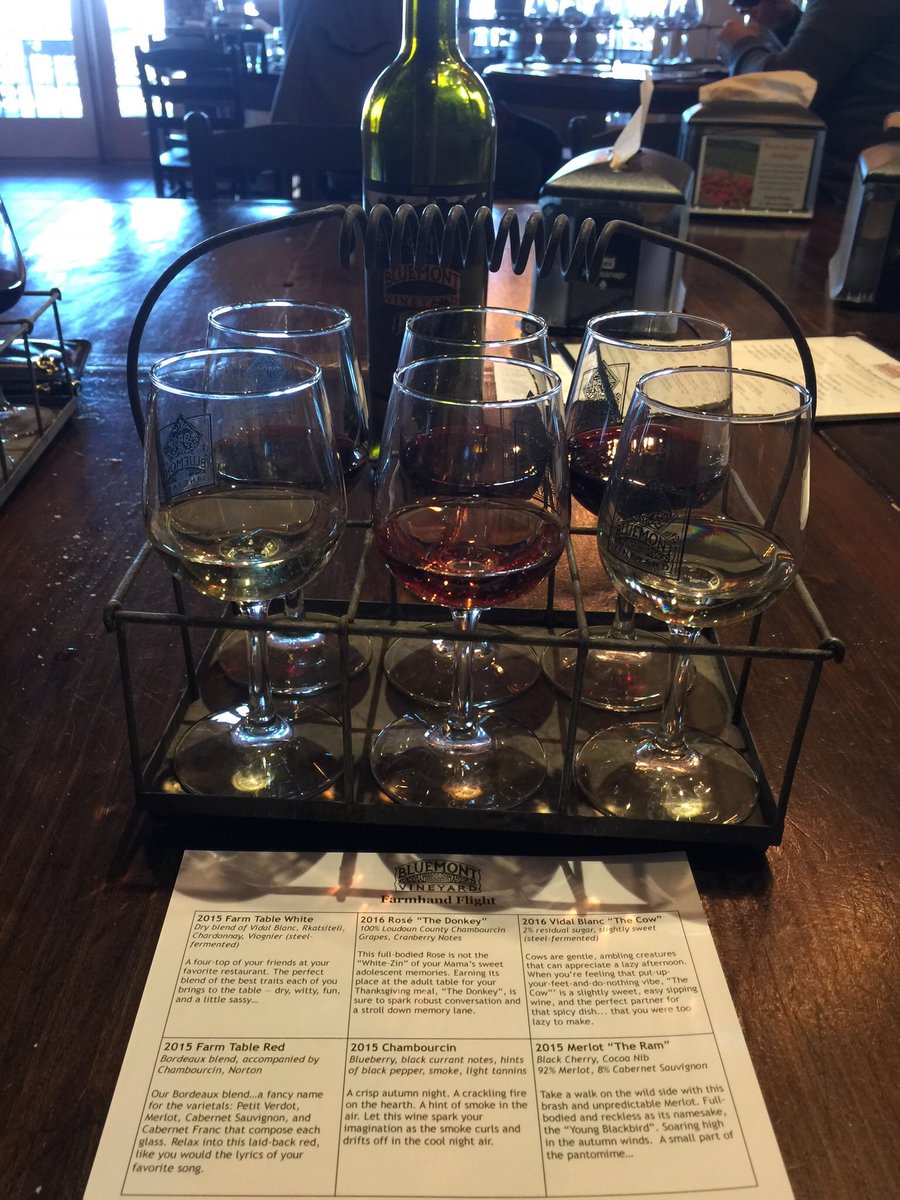 Took a little side trip from #INTALM - this was the self-guided tasting <a href="/Bluemont_Wine/">Bluemont Vineyard</a>.
Very nice and beautiful views.