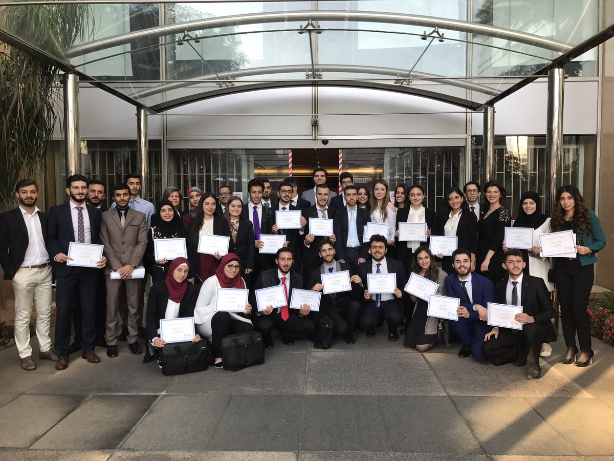 UNESCWA's tweet photo. Resolution adopted at #ModelESCWA! 18 member States agreed on the future role of technology to advance @UN #GlobalGoals in the #Arab region. Congratulations to all our delegates for leading a captivating discussion. https://t.co/EzF1FOjxjs