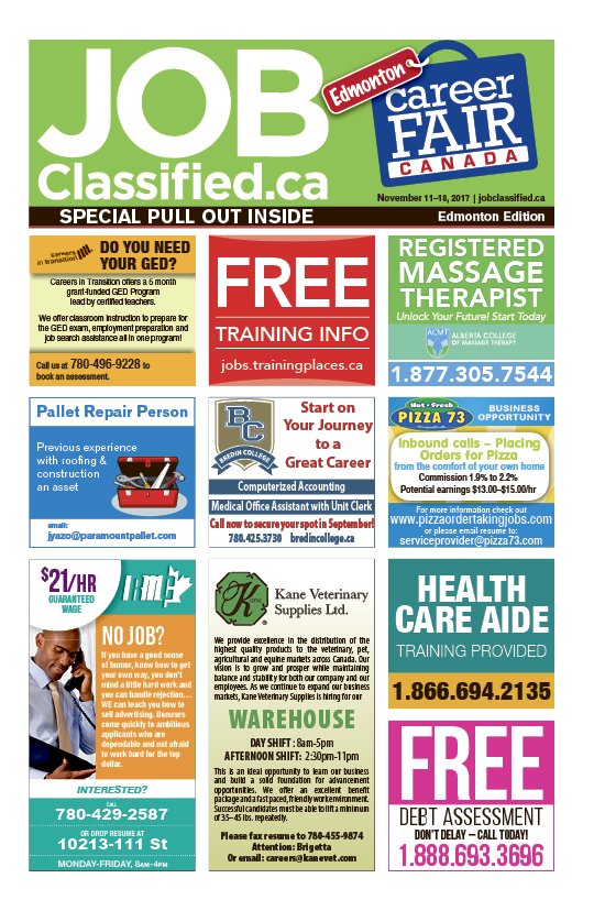 MediaClassified's tweet photo. #JobClassified #Edmonton has the #job leads you need to succeed! Pick up your #free issue! https://t.co/7mbA5uPnMc https://t.co/dIzF9EMrF8