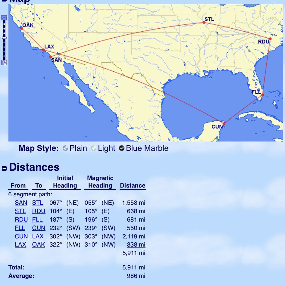 herbjacksonjr's tweet image. Back to the gind. 3 day trip with STL &amp;amp; CUN layovers 👨🏾‍✈️🛫🏖 #comeflywithme #greatcirclemapper