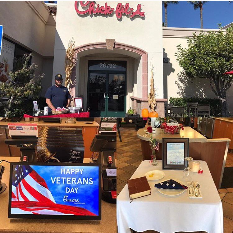 Cfa Foothill Ranch Filafhrnch Twitter Hy Veterans Day From Fil A Foothill Ranch Special Thank You To Vfw Post 6024 For Joining Us Honortable Thankavetpic Twitter 7p1dlnpo2s