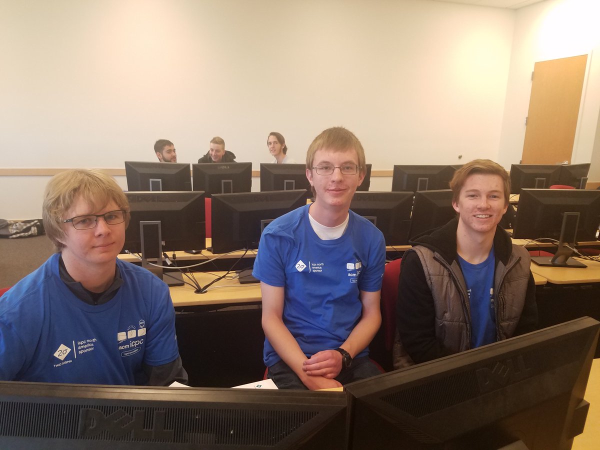 ColoStateACM's tweet photo. Today these 4 amazing teams and our 2 coaches are competing at ICPC! Good luck everyone! #ACM #CSU #ICPC #icpc2017 https://t.co/2d2ARMt1aR