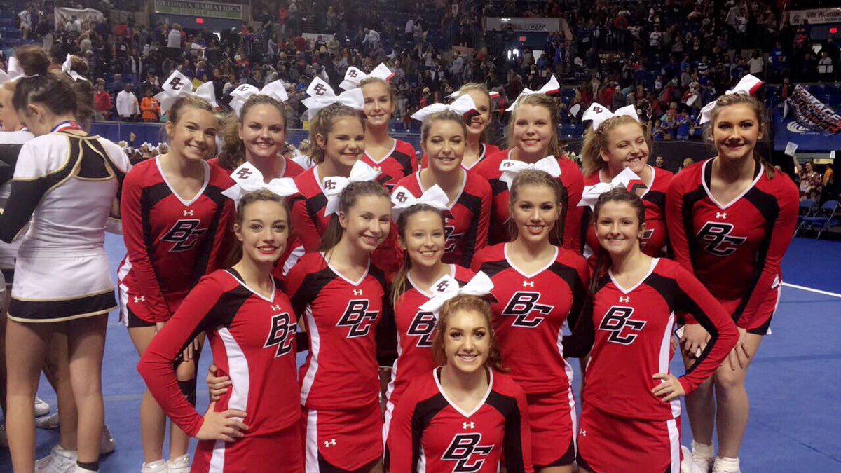 Baconcompcheer's tweet photo. What an AMAZING season!!!! Region champs & 4th in the state! ❤️❤️🏆
#4thinState #BconTop #perfectroutine https://t.co/nbnNkMTryI