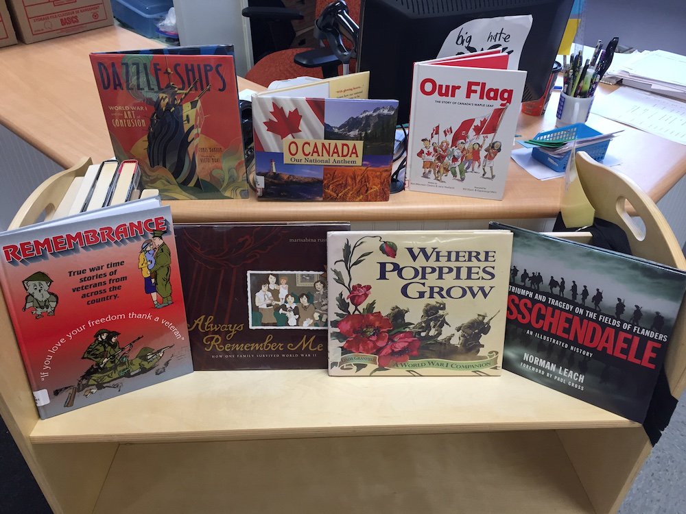 valleylibs's tweet photo. Remembrance Day display at the Port Williams Library #LestWeForget #NS #AVLibrary https://t.co/1TL5BUAmUW