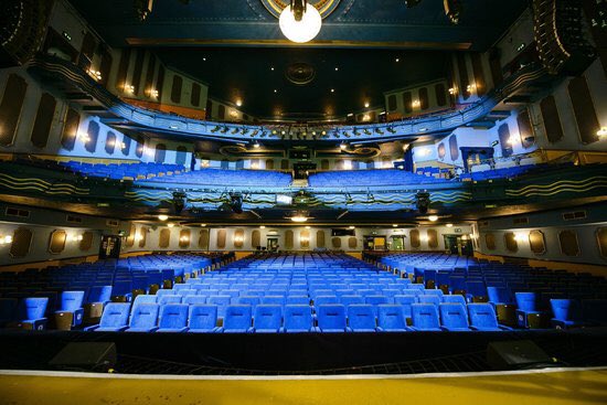 deathtraptour's tweet photo. Saturday night is here and the @newalextheatre is looking as beautiful as it has all week! It’s your last chance to see this heart-stopping thriller here! #Deathtrap https://t.co/jpEpumLY8G