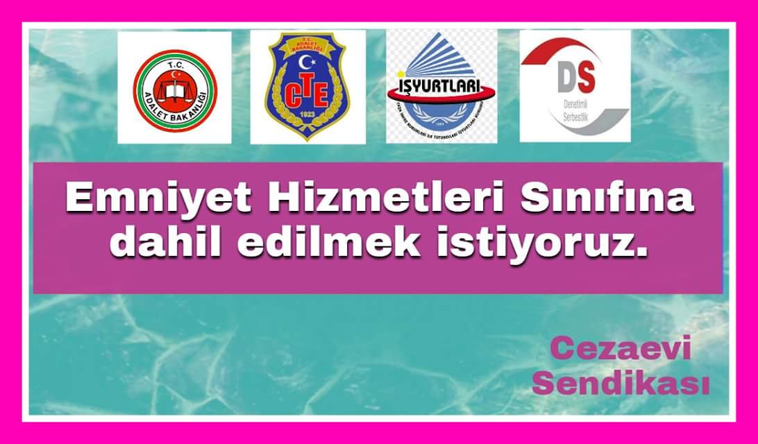 CEZAEVİ SENDİKASI (@cezaevisendika) on Twitter photo <a href="/RT_Erdogan/">rt_erdogan</a> <a href="/ikahramanbv/">İsmail Kahraman</a>
<a href="/BA_Yildirim/">Binali Yıldırım İletişim Ofisi</a> <a href="/suleymansoylu/">Süleyman Soylu</a>
#İşimizEmniyetSınıfımızDeğil
Emniyet Hizmetleri Sınıfı talep ediyoruz. <a href="/RT_Erdogan/">rt_erdogan</a> <a href="/ikahramanbv/">İsmail Kahraman</a>
<a href="/BA_Yildirim/">Binali Yıldırım İletişim Ofisi</a> <a href="/suleymansoylu/">Süleyman Soylu</a>
#İşimizEmniyetSınıfımızDeğil
Emniyet Hizmetleri Sınıfı talep ediyoruz.