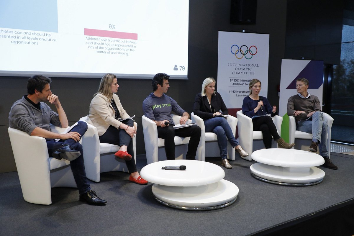 Positive discussions continued at the International #AthletesForum with a panel of #AntiDoping experts answering questions from the athlete representatives during the afternoon session. #Athlete365
