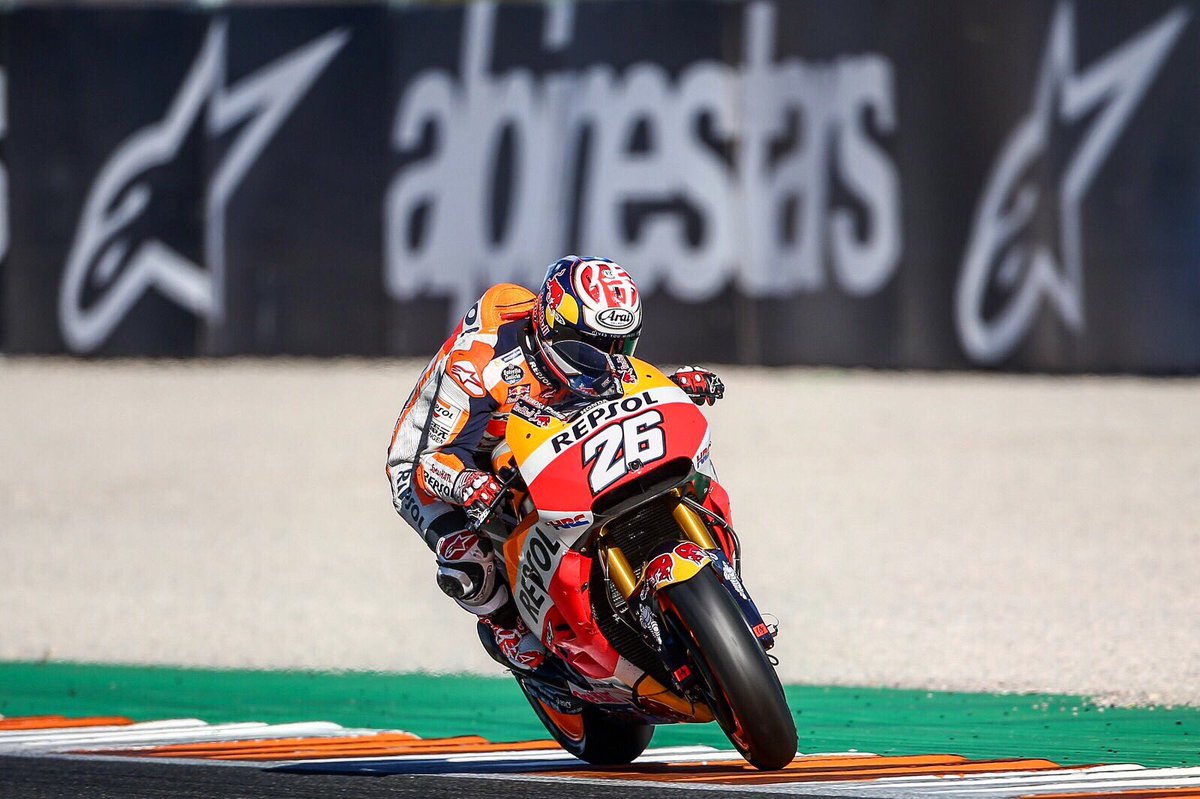 26_DaniPedrosa's tweet photo. QP ✅ P5 for tomorrow’s race #ValenciaGP #MotoGP #DP26 #AlpinestarsProtects @alpinestars @HRC_MotoGP https://t.co/fXO7aDYr4L