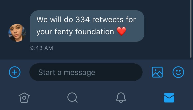 francesmakep's tweet photo. for 334 RTS my amazing friend @kfergus_23 will get my the fenty foundation! please help me out &amp; RT :) https://t.co/kJSkbv1pET
