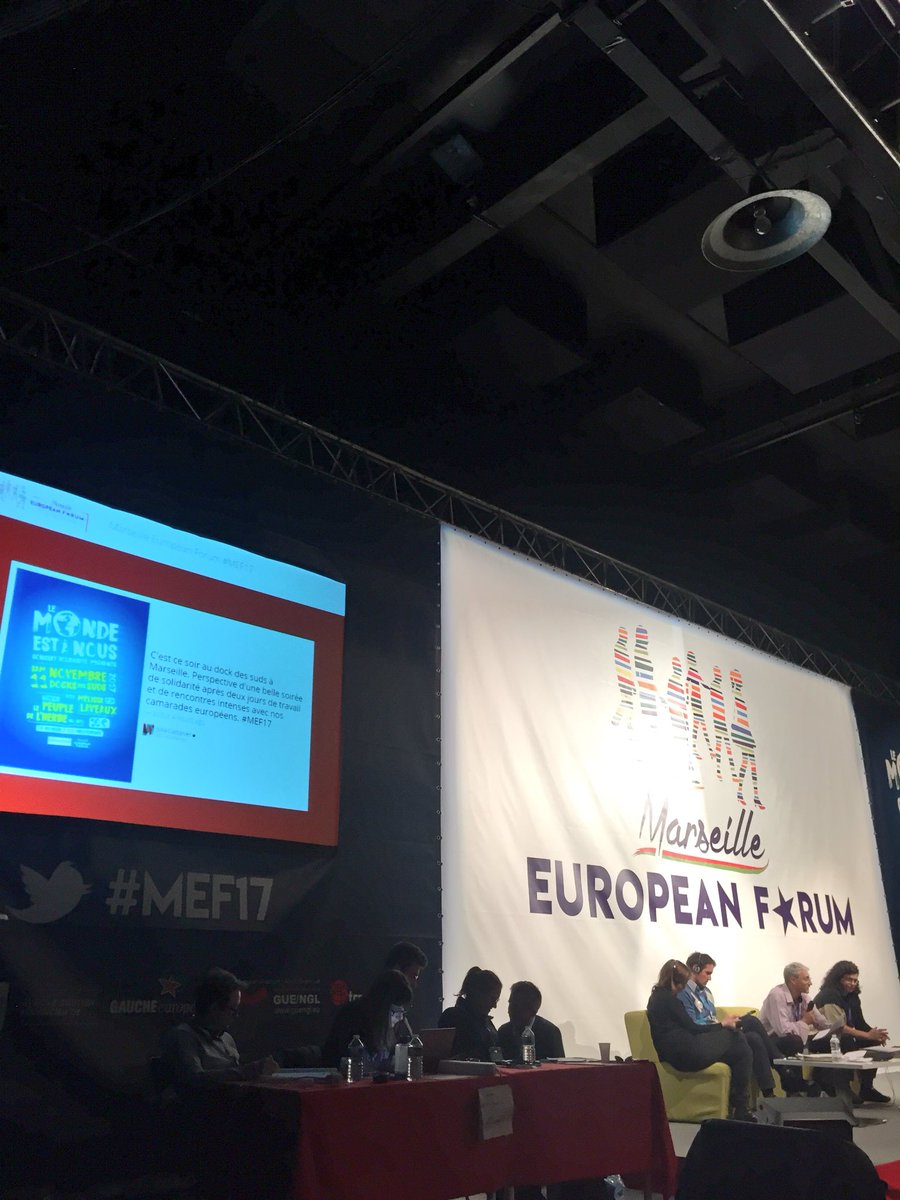 mareuforum's tweet photo. Plenary and workgroup are going to end, see you at 16:30 for the conclusions of the #MEF17 and tonight here at the Docks des suds for the concert in #solidarity with #migrants https://t.co/d3zt9HsR7n
