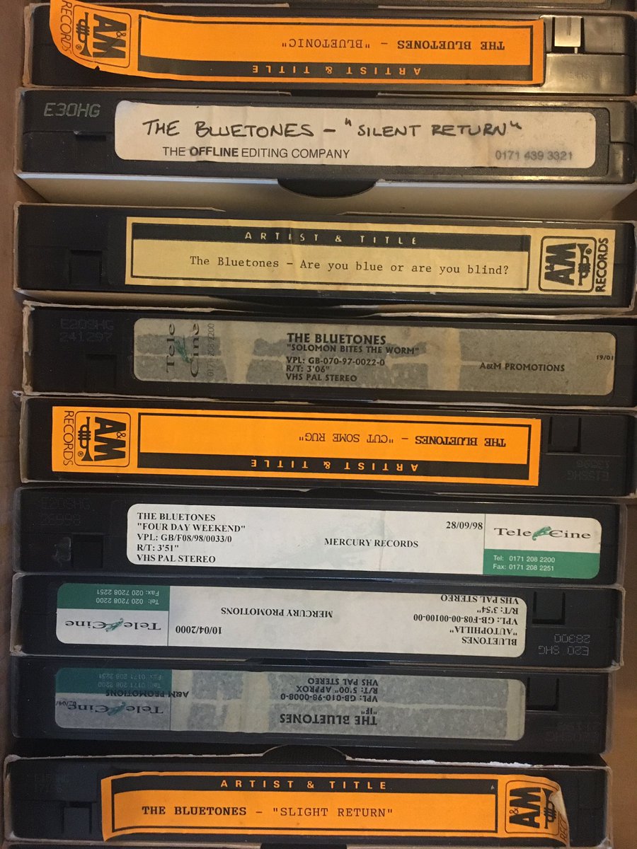 michelle_jess_'s tweet photo. @ad_I_am @TheQuill found @TheBluetones promo videos I bought many moons ago on VHS #longtermfan now where's the video player? https://t.co/6YHbRjVjbd