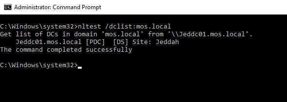 AbuQ1001's tweet photo. لمعرفة جميع الـDomain Controllers في دومين ميعن أكتب الأمر التالي:

nltest /dclist:DomainName https://t.co/BnT8iMMPZ0