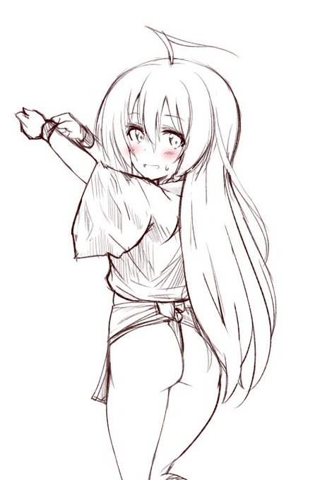 液タブ導入したので手慣らしにRAKUGAKI~輝子のお尻&amp;気合を入れる中野ちゃん 