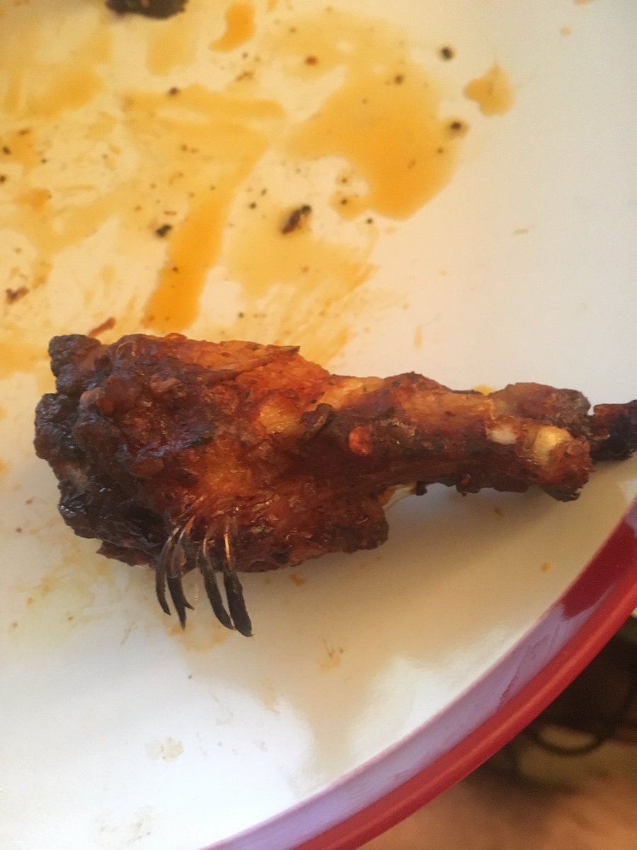 EwanGathergood's tweet photo. Just cooked up some chicken wings from @asda , don't think they quite got all the feathers off... https://t.co/wt4rHlqChC