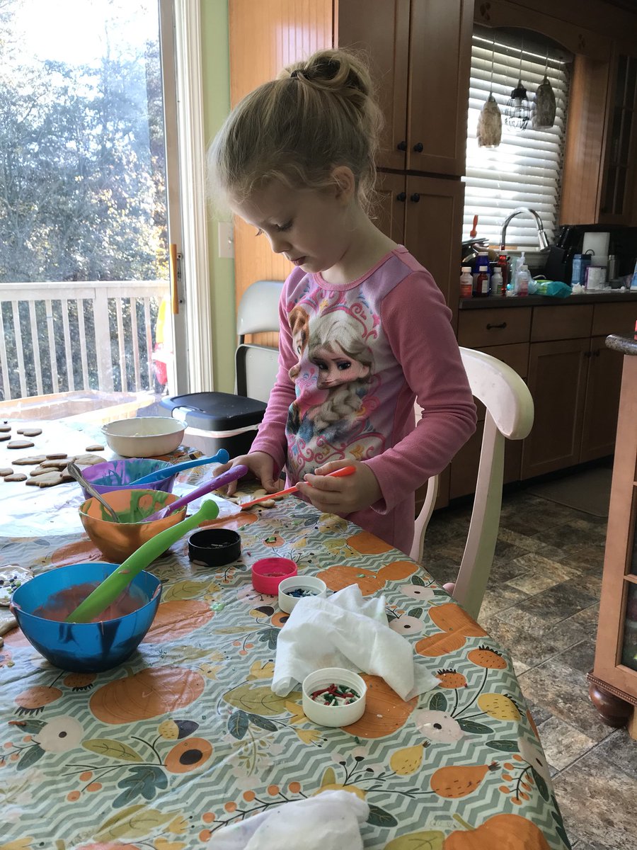 StormFrith's tweet photo. Making and decorating sugar cookies @donaldepark https://t.co/40Sz8gozcP