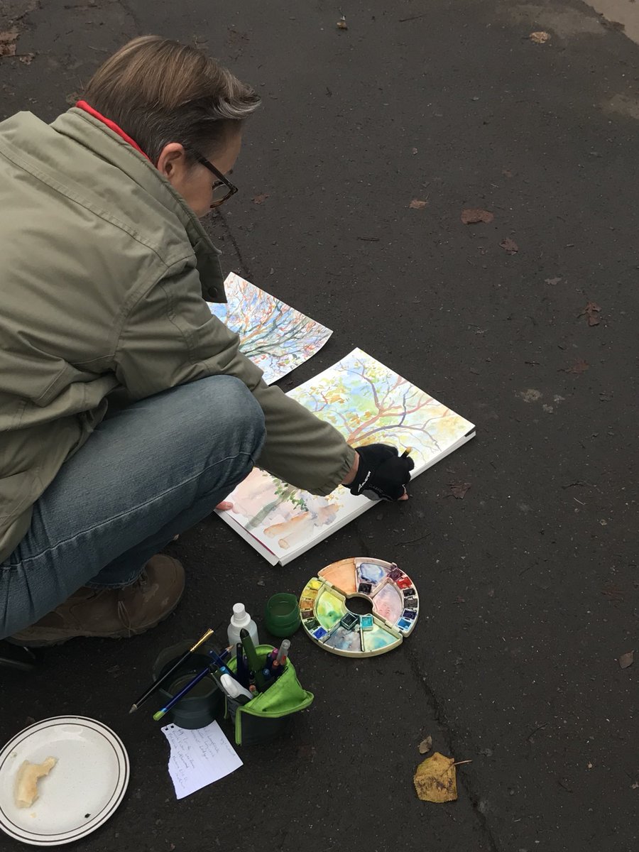 BlueLineSheff's tweet image. #WW1PaintOff on Western Road - some wonderful art pieces to celebrate Western Road memorial #SheffieldTrees